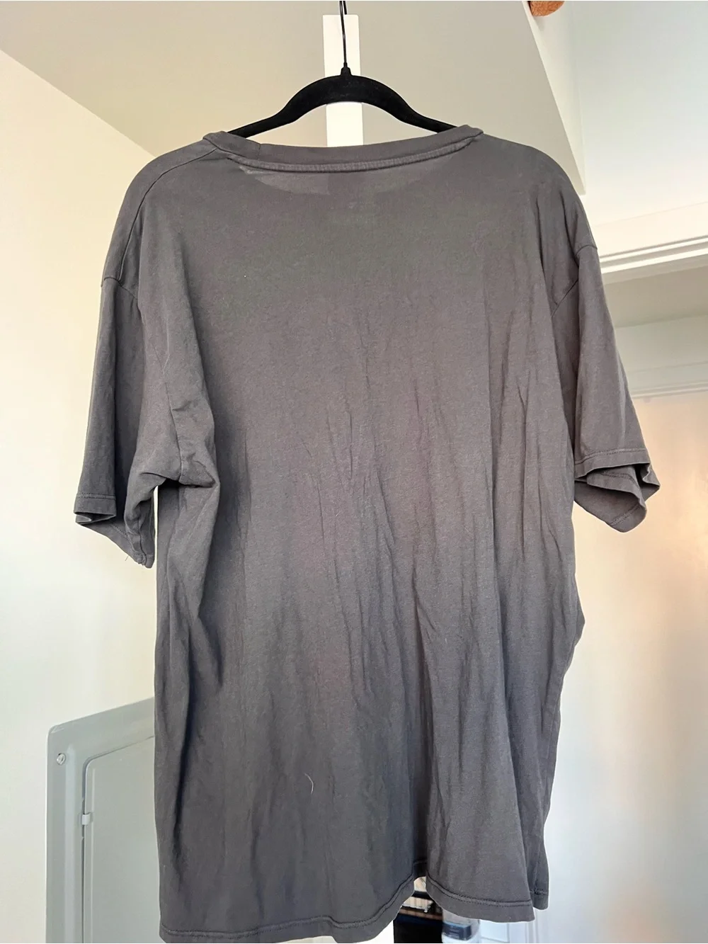 Z Supply Oversized Graphic T-Shirt Dark Gray/Black Size Medium